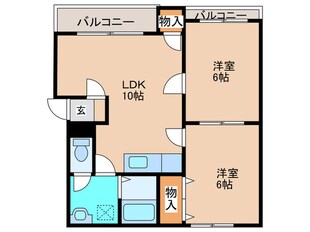 琴倉ハイツの物件間取画像